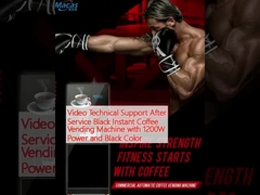 Video Technical Support After Service Zwarte Instant Coffee Vending Machine met 1200W Power en Zwarte Kleur