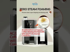 AC220V/50HZ commerciële koffiemachine met WiFi en RJ-45 internetverbinding
