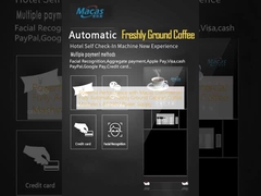 Krachtige prestaties met Macas Commercial Fully Automatic Freshly Ground Cabinet Koffiemachine's AC230V stroomtoevoer