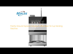 Vers gemalen espresso bureau koffiebonen tot koppen automaat