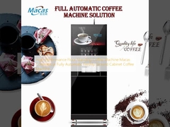 Hoogwaardige vloerstaande koffiemachine Macas Commerciële volledig automatische vers gemalen kast Koffiemachine