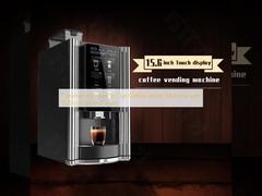 Commerciële Bean To Cup Koffie Vendo Machine met 15,6 inch Touchscreen