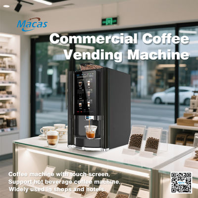 Automatische espresso vers gemaalde koffie verkoopmachine