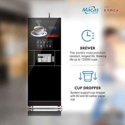 220VAC Floor Standing Coffee Machine Plaat Metal Self Serve Coffee Machine Commerciële 220VAC