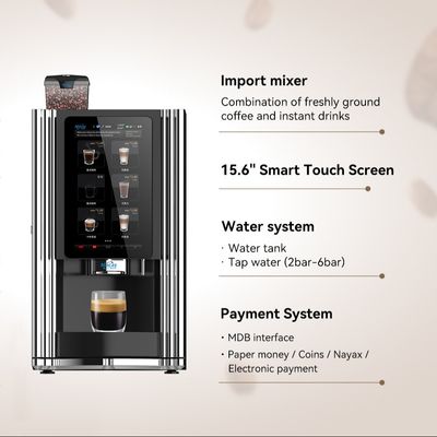 220V/50-60Hz Commerciële koffieverkopende machine met aanraakscherm