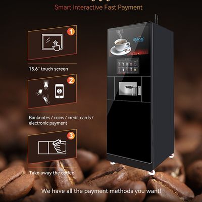 kopen MACAS Koffie Vendo Machine Cafe Vendo Machine Met 27 inch Reclame Scherm online vervaardiging