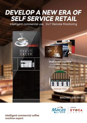 kopen Commercial Espresso Vending Machine 220VAC 2800W with 15.6 Inch Touch Screen online vervaardiging