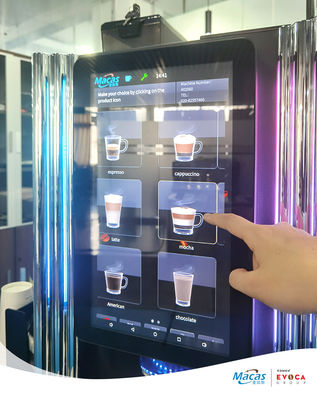 kopen 15.6 inch touchscreen commerciële koffiemachine met automatische dispenser online vervaardiging