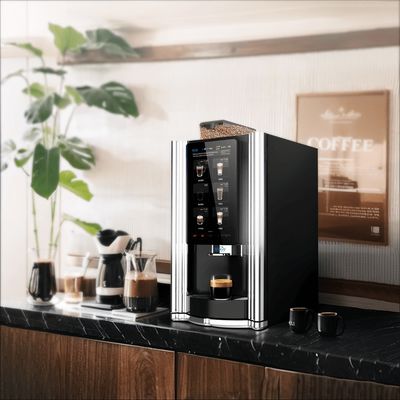 Thee en andere dranken Bean to Cup koffieautomaat met meer dan 12 drankjes en bekerhoogte 70-158mm