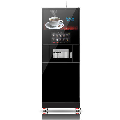kopen Hot Sale Automatische espresso koffiezetapparaat Bonen-tot-beker Vending Service Munt bediend voor koffieliefhebbers online vervaardiging