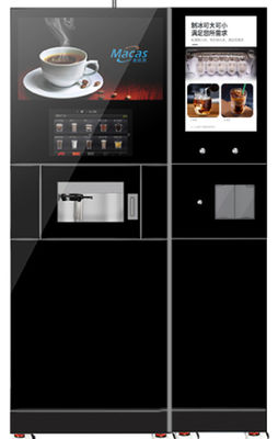 Goede prijs. Vlekvrye staal en gehard glas vloer staande koffiemachine met ijsmaker online