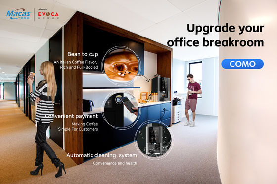 Intelligente en compacte koffiemachine van bonen tot kopjes voor OCS-implementatie door Evoacas